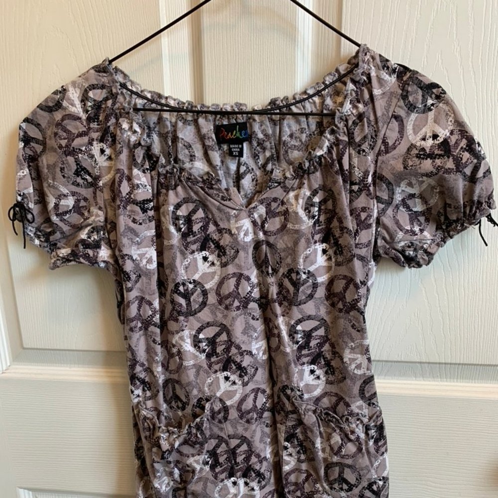 Peaches Scrub Top Size XS